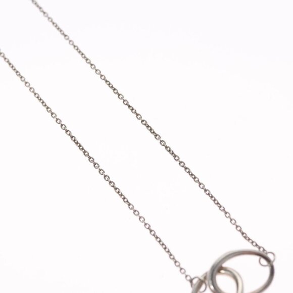 TIFFANY&Co. Double Loop Necklace Ag925 Silver Auth am7913 - Picture 4 of 16